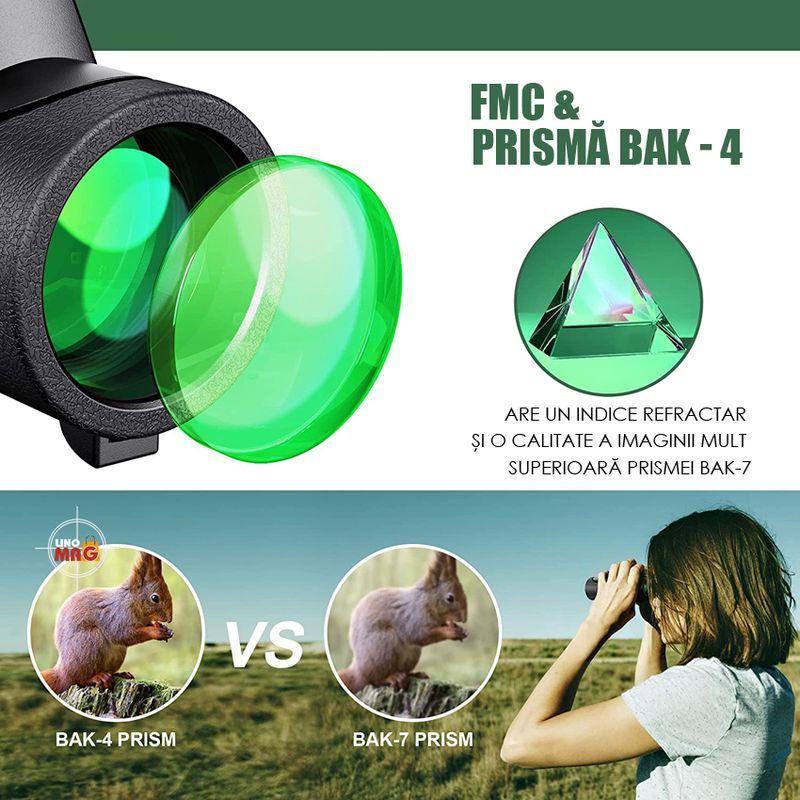 TV, Audio-Video si Foto - Optica, astronomie si metrologie - Optica si astronomie - Binocluri & lunete - Monoclu Telescop profesional HD 12x50 Linomag®, BaK-4, dual focus, suport telefon, trepied, vedere zi/seara, waterproof - Infinity.ro