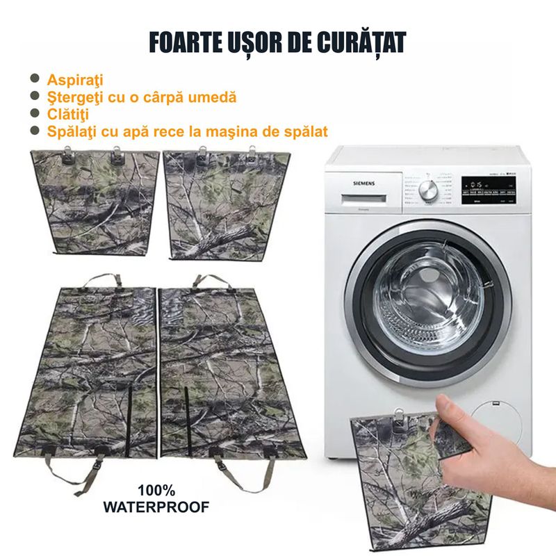 Petshop - Accesorii petshop - Culcusuri si custi - Genti si articole transport - Husa auto transport animale, Linomag®, pentru caini si pisici, Impermeabila, Antialunecare, Multicolor, 145 x 130 cm - Infinity.ro