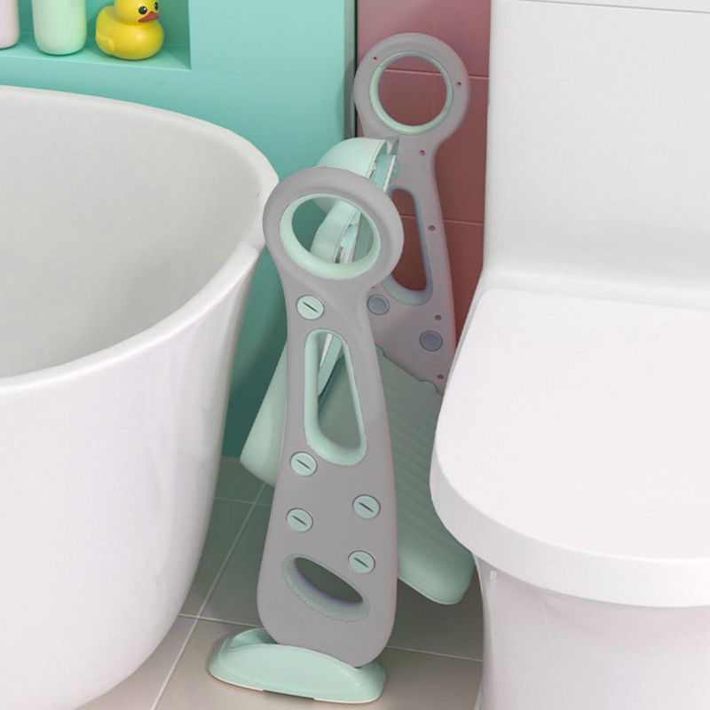 Jucarii, Copii si Bebe - Igiena si ingrijire - Baia bebelusului - Olite si reductoare WC - Reductor WC pentru Copii cu Scarita, Plabil, Reglabil pe Inaltime, Colac Moale, 42.6 x 55 x 41.5 cm, Gri, Mint - Infinity.ro