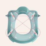 Jucarii, Copii si Bebe - Igiena si ingrijire - Baia bebelusului - Olite si reductoare WC - Reductor WC pentru Copii cu Scarita, Plabil, Reglabil pe Inaltime, Colac Moale, 42.6 x 55 x 41.5 cm, Gri, Mint - Infinity.ro