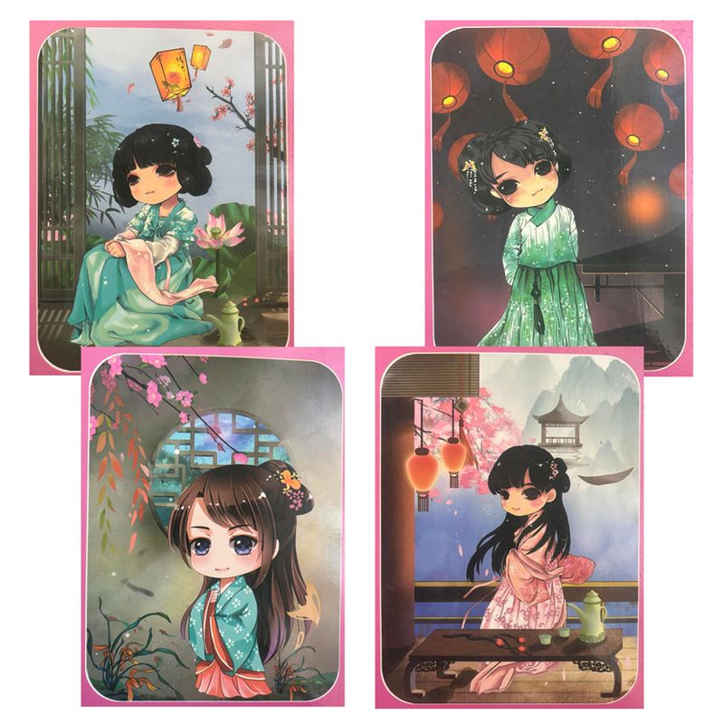 Carti si Birotica - Carti - Carti pentru copii - Carti de colorat - Carte de colorat cu apa Magic Book Linomag®, Manga, reutilizabila, engleza, +3 ani, fete si baieti - Infinity.ro