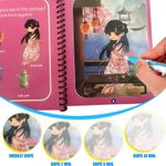 Carti si Birotica - Carti - Carti pentru copii - Carti de colorat - Carte de colorat cu apa Magic Book Linomag®, Manga, reutilizabila, engleza, +3 ani, fete si baieti - Infinity.ro