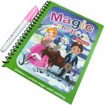 Carti si Birotica - Carti - Carti pentru copii - Carti de colorat - Carte de colorat cu apa Magic Book Linomag®, Craiasa zapezii, reutilizabila, engleza, +3 ani, fete si baieti - Infinity.ro