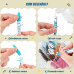 Carti si Birotica - Carti - Carti pentru copii - Carti de colorat - Carte de colorat cu apa Magic Book Linomag®, Craiasa zapezii, reutilizabila, engleza, +3 ani, fete si baieti - Infinity.ro