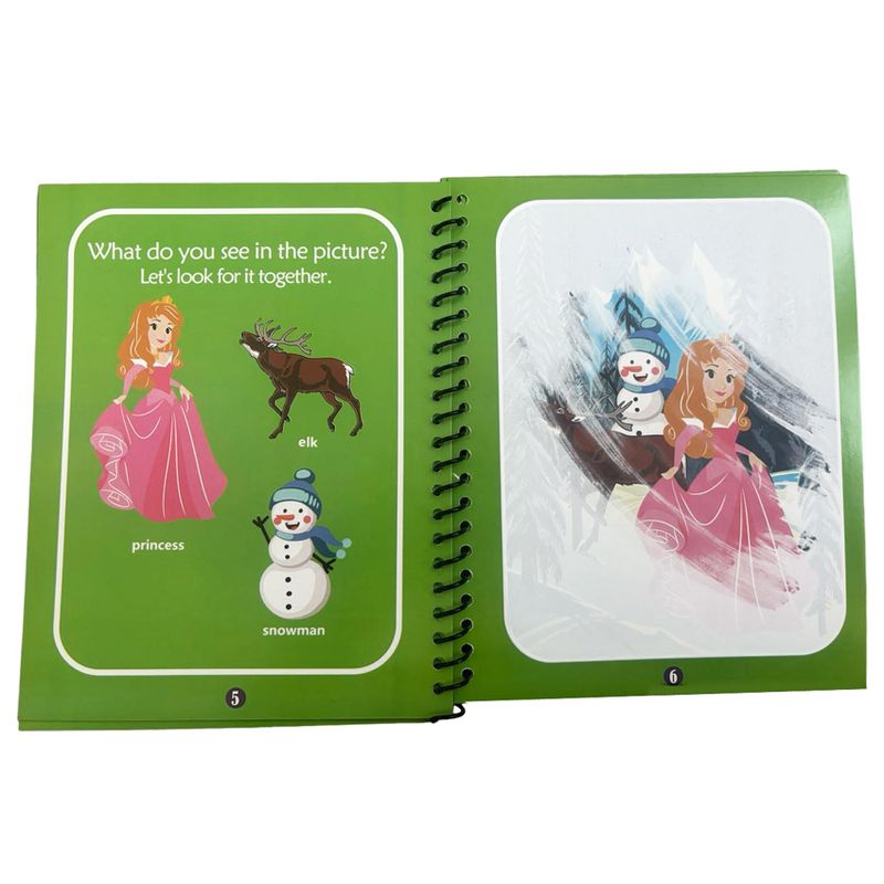 Carti si Birotica - Carti - Carti pentru copii - Carti de colorat - Carte de colorat cu apa Magic Book Linomag®, Craiasa zapezii, reutilizabila, engleza, +3 ani, fete si baieti - Infinity.ro