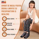 Ingrijire personala si Cosmetice - Sanatate si wellness - Articole wellness - Aparate si dispozitive de masaj - Aparat de masaj pentru picioare cu presopunctura si incalzire tip cizme, Linomag®, 3 moduri, 5 nivele intensitate, Gri - Infinity.ro