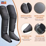 Ingrijire personala si Cosmetice - Sanatate si wellness - Articole wellness - Aparate si dispozitive de masaj - Aparat de masaj pentru picioare cu presopunctura si incalzire tip cizme, Linomag®, 3 moduri, 5 nivele intensitate, Gri - Infinity.ro