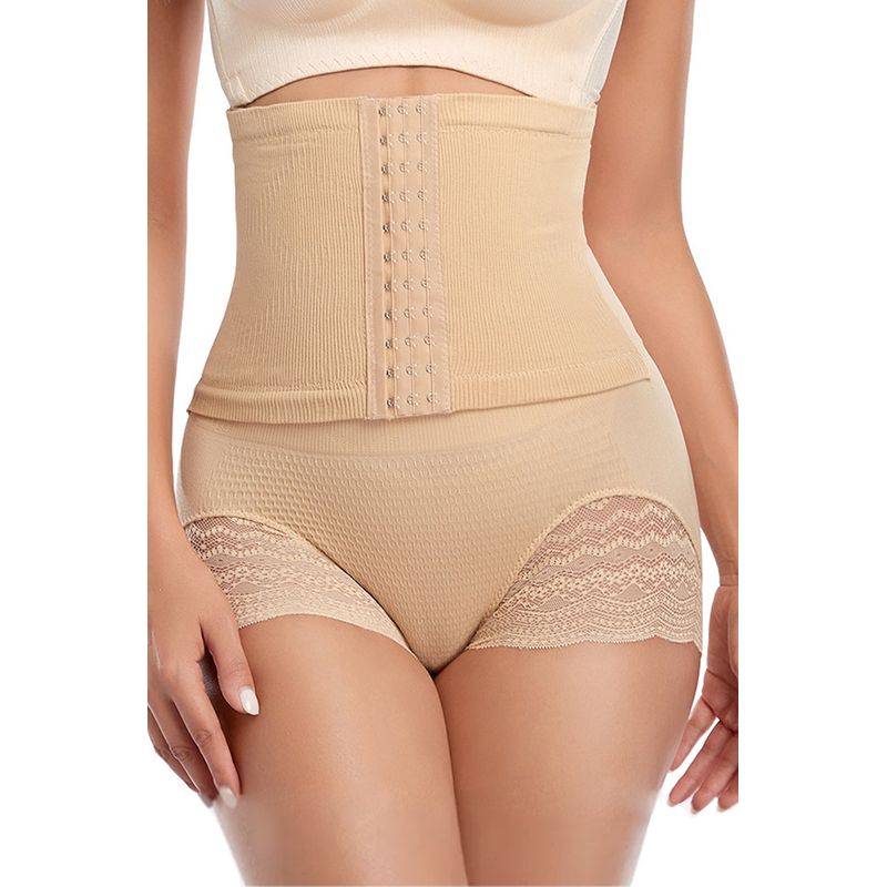 Fashion, accesorii si bijuterii - Femei - Lenjerie si pijamale femei - Lenjerie intima femei - Chiloti modelatori Daisy - Corset cu efect de subtiere - Bej - Bej, S/M - Infinity.ro