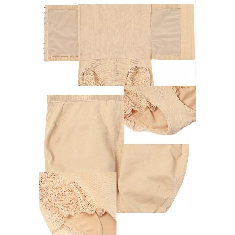 Fashion, accesorii si bijuterii - Femei - Lenjerie si pijamale femei - Lenjerie intima femei - Chiloti modelatori Daisy - Corset cu efect de subtiere - Bej - Bej, S/M - Infinity.ro