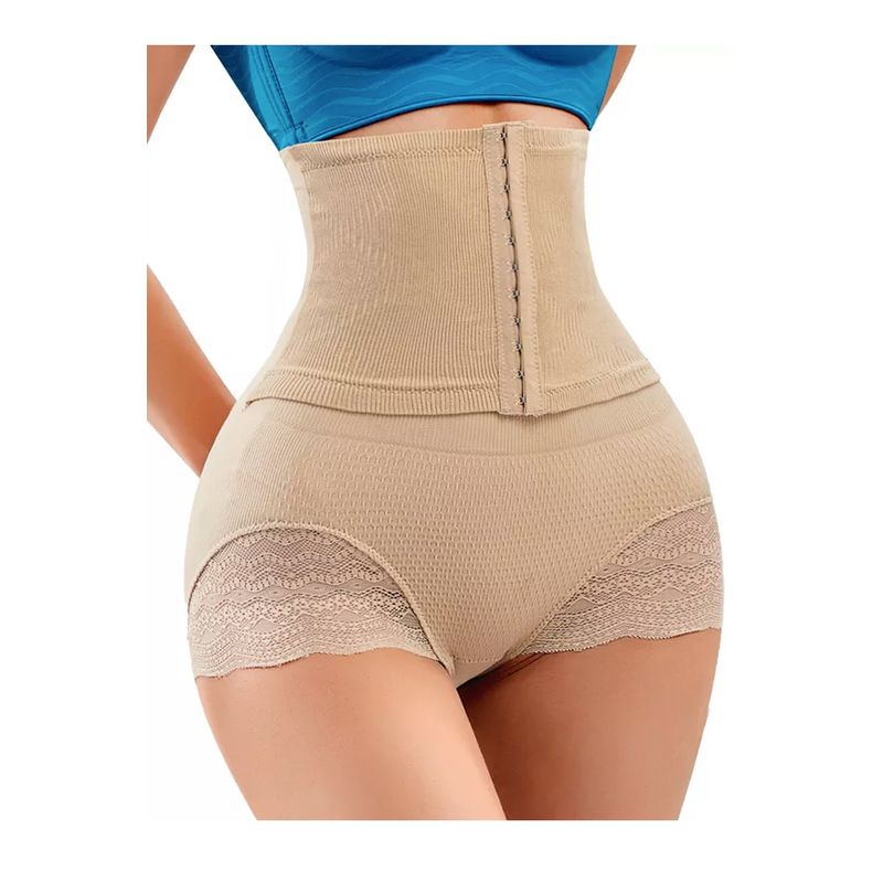 Fashion, accesorii si bijuterii - Femei - Lenjerie si pijamale femei - Lenjerie intima femei - Chiloti modelatori Daisy - Corset cu efect de subtiere - Bej - Bej, S/M - Infinity.ro