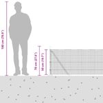 Casa si Gradina - Gradina si terasa - Garduri, panouri si accesorii - Ingradire din Otel cu 13 Stalpi Flansati Verde 0.5x25 m - Infinity.ro