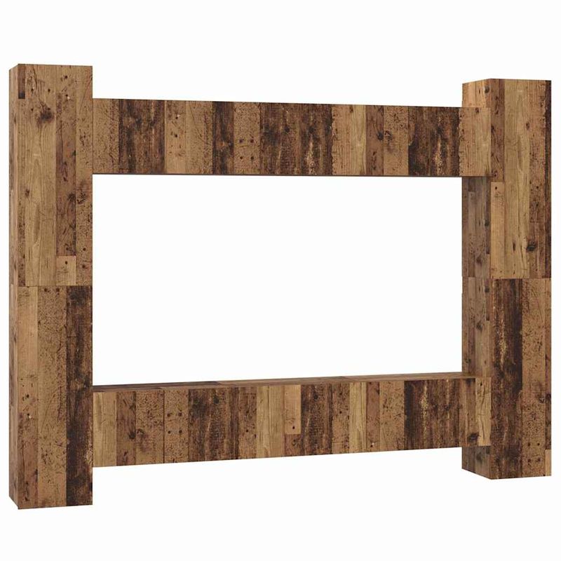 Casa si Gradina - Mobilier - Comode si corpuri - Comode - Set comoda TV 10 pcs Lemn vechi 30.5 x 30 x 90 cm Lemn compozit - Infinity.ro