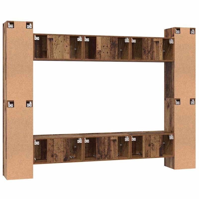 Casa si Gradina - Mobilier - Comode si corpuri - Comode - Set comoda TV 10 pcs Lemn vechi 30.5 x 30 x 90 cm Lemn compozit - Infinity.ro