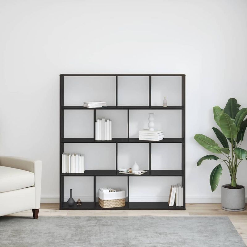 Casa si Gradina - Mobilier - Biblioteci si rafturi - Biblioteci - Dulap pentru carti Stejar negru 132 x 29 x 141.5 cm - Infinity.ro