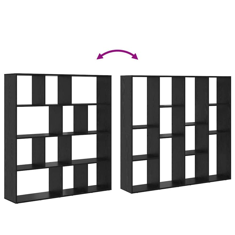 Casa si Gradina - Mobilier - Biblioteci si rafturi - Biblioteci - Dulap pentru carti Stejar negru 132 x 29 x 141.5 cm - Infinity.ro