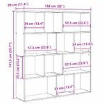 Casa si Gradina - Mobilier - Biblioteci si rafturi - Biblioteci - Dulap pentru carti Stejar negru 132 x 29 x 141.5 cm - Infinity.ro