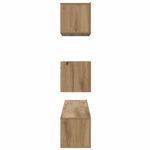 Casa si Gradina - Mobilier - Comode si corpuri - Comode - Set comoda TV cu raft Pe perete cu depozitare cu usa 4 pcs stejar artizanal - Infinity.ro