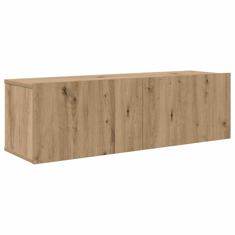 Casa si Gradina - Mobilier - Comode si corpuri - Comode - Set comoda TV cu raft Pe perete Altele 8 pcs stejar artizanal 100 x 30 x 30 cm - Infinity.ro