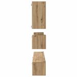 Casa si Gradina - Mobilier - Comode si corpuri - Comode - Set comoda TV cu raft Pe perete Altele 8 pcs stejar artizanal 100 x 30 x 30 cm - Infinity.ro