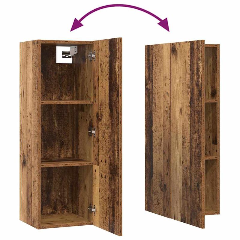 Casa si Gradina - Mobilier - Comode si corpuri - Comode - Set comoda TV 10 pcs Lemn vechi 30.5 x 30 x 90 cm Lemn compozit - Infinity.ro
