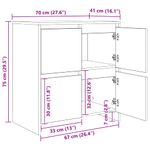 Casa si Gradina - Mobilier - Comode si corpuri - Comode - Bufeturi cu raft Altele 3 pcs Lemn vechi 70 x 41 x 75 cm Lemn compozit - Infinity.ro