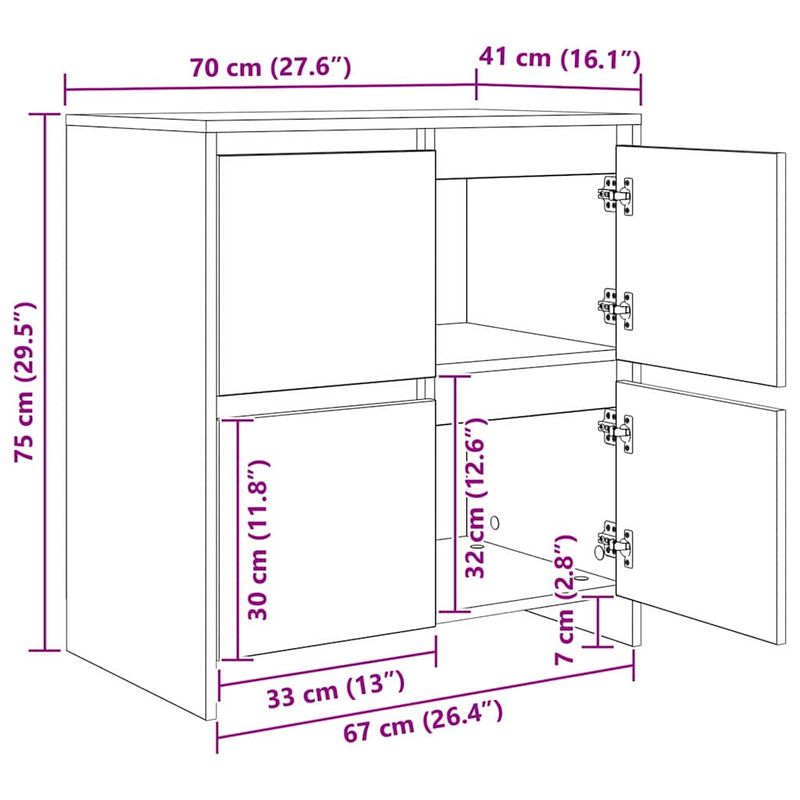Casa si Gradina - Mobilier - Comode si corpuri - Comode - Bufeturi cu raft Altele 3 pcs Lemn vechi 70 x 41 x 75 cm Lemn compozit - Infinity.ro