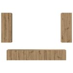 Casa si Gradina - Mobilier - Comode si corpuri - Comode - Set comoda TV cu raft 4 pcs stejar artizanal 30.5 x 30 x 90 cm - Infinity.ro