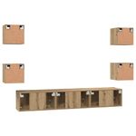 Casa si Gradina - Mobilier - Comode si corpuri - Comode - Set comoda TV Pe perete Altele 7 pcs stejar artizanal 60 x 30 x 30 cm - Infinity.ro