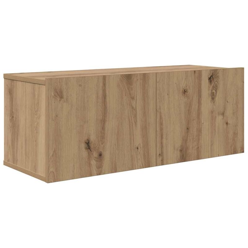 Casa si Gradina - Mobilier - Comode si corpuri - Comode - Set comoda TV Pe perete 4 pcs stejar artizanal 80 x 30 x 30 cm - Infinity.ro