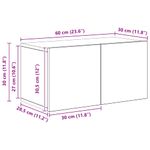 Casa si Gradina - Mobilier - Comode si corpuri - Comode - Set comoda TV Pe perete 4 pcs stejar artizanal 80 x 30 x 30 cm - Infinity.ro