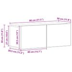 Casa si Gradina - Mobilier - Comode si corpuri - Comode - Set comoda TV Pe perete 4 pcs stejar artizanal 80 x 30 x 30 cm - Infinity.ro