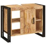 Casa si Gradina - Mobilier - Mobilier baie - Comode baie - Comoda pentru chiuveta de baie cu usa Lemn Solid de Mango, Fier - Infinity.ro