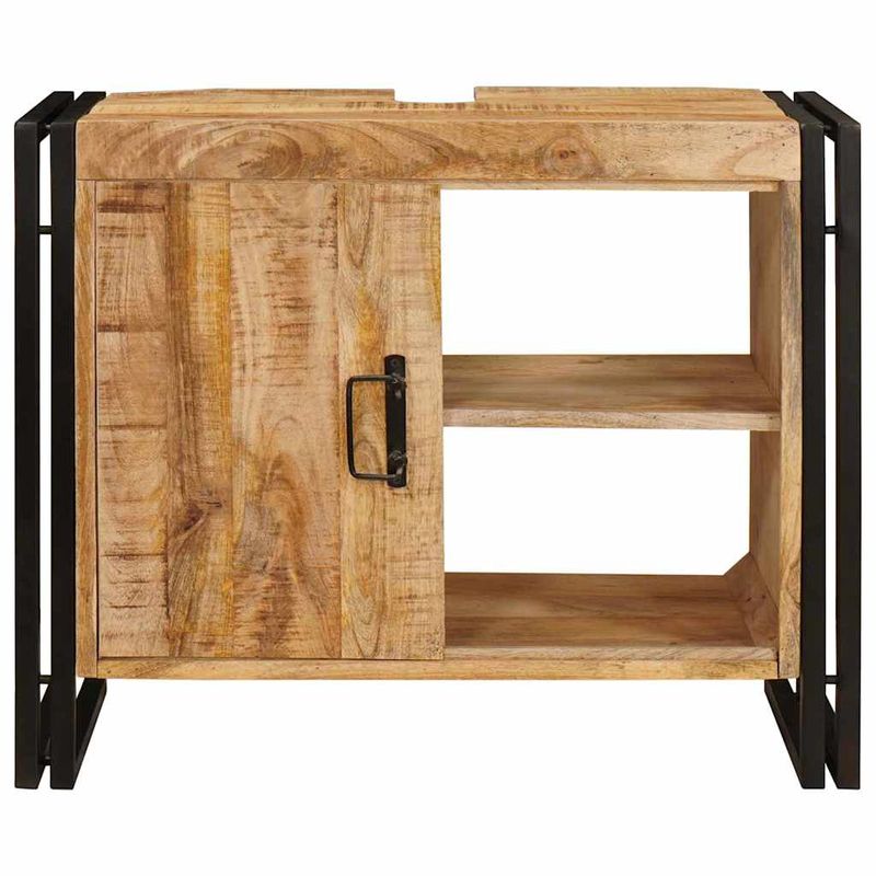 Casa si Gradina - Mobilier - Mobilier baie - Comode baie - Comoda pentru chiuveta de baie cu usa Lemn Solid de Mango, Fier - Infinity.ro