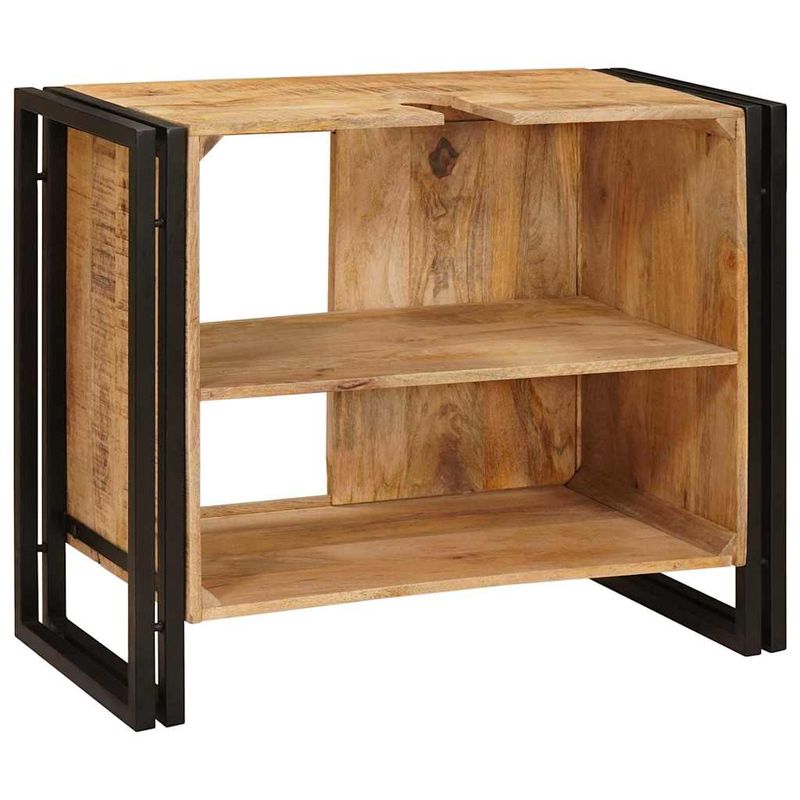 Casa si Gradina - Mobilier - Mobilier baie - Comode baie - Comoda pentru chiuveta de baie cu usa Lemn Solid de Mango, Fier - Infinity.ro