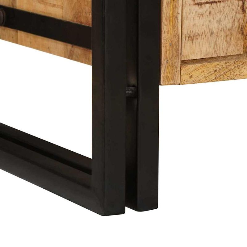 Casa si Gradina - Mobilier - Mobilier baie - Comode baie - Comoda pentru chiuveta de baie cu usa Lemn Solid de Mango, Fier - Infinity.ro