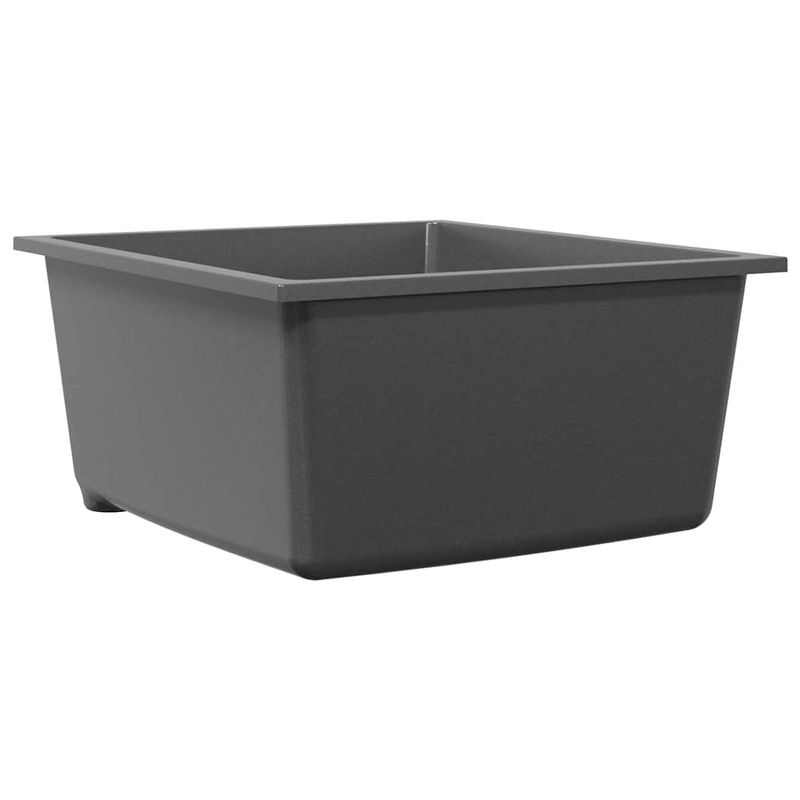 Casa si Gradina - Sanitare - Chiuveta bucatarie si accesorii - Chiuvete bucatarie - Chiuveta de bucatarie cu orificiu de suprasarcina din granit gri - Infinity.ro