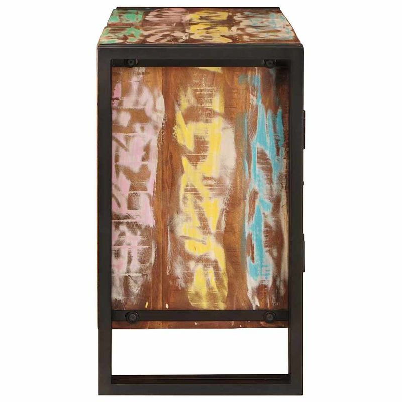 Casa si Gradina - Mobilier - Mobilier baie - Corpuri baie - Dulap pentru chiuveta de baie cu usa Lemn Solid Recuperat, Fier - Infinity.ro