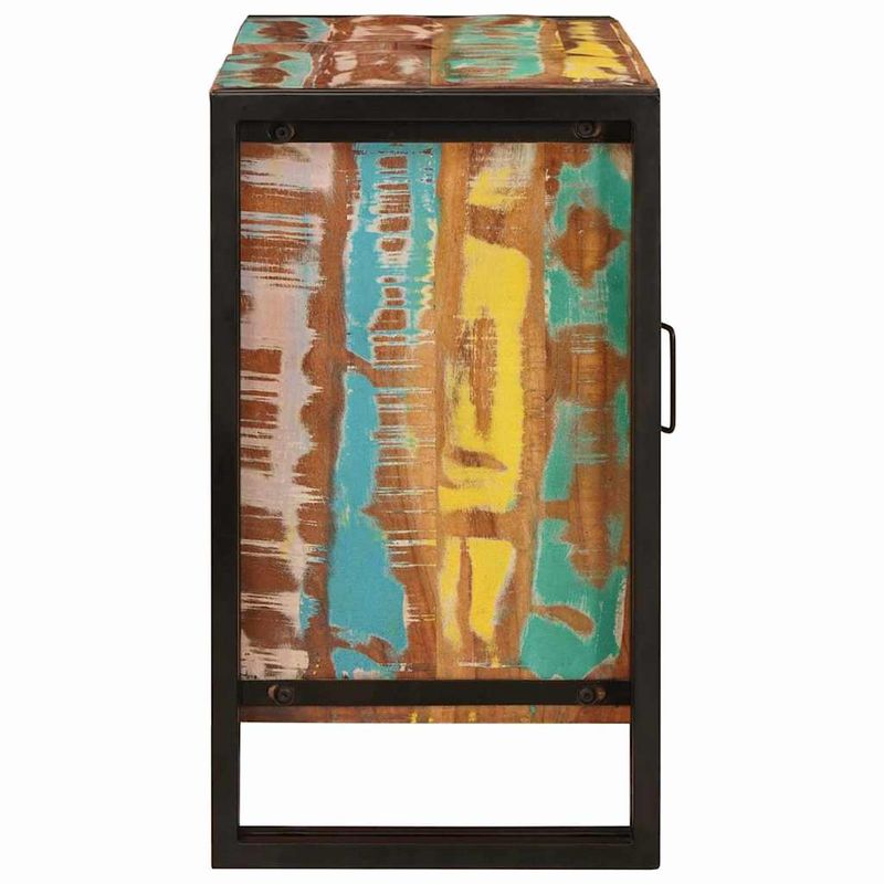 Casa si Gradina - Mobilier - Mobilier baie - Corpuri baie - Dulap pentru chiuveta de baie cu usa Lemn Solid Recuperat, Fier - Infinity.ro