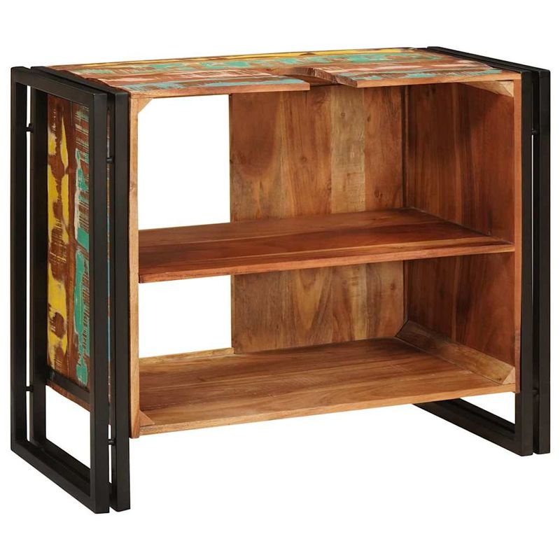 Casa si Gradina - Mobilier - Mobilier baie - Corpuri baie - Dulap pentru chiuveta de baie cu usa Lemn Solid Recuperat, Fier - Infinity.ro