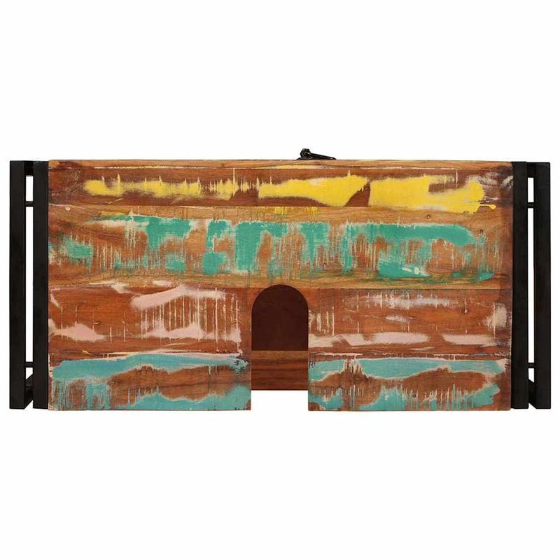 Casa si Gradina - Mobilier - Mobilier baie - Corpuri baie - Dulap pentru chiuveta de baie cu usa Lemn Solid Recuperat, Fier - Infinity.ro