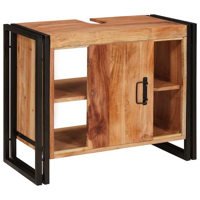 Casa si Gradina - Mobilier - Mobilier baie - Corpuri baie - Dulap pentru chiuveta de baie cu usa Lemn Solid de Acacia, Fier - Infinity.ro