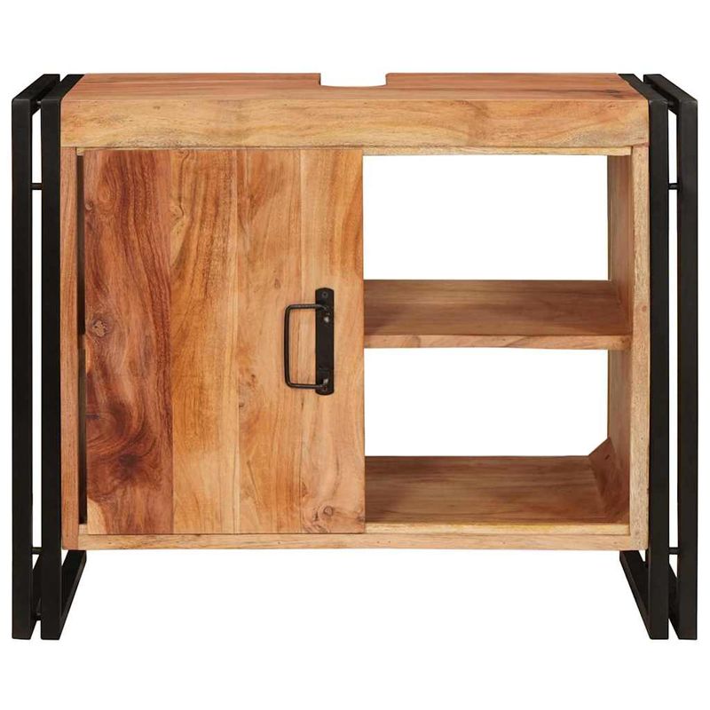 Casa si Gradina - Mobilier - Mobilier baie - Corpuri baie - Dulap pentru chiuveta de baie cu usa Lemn Solid de Acacia, Fier - Infinity.ro