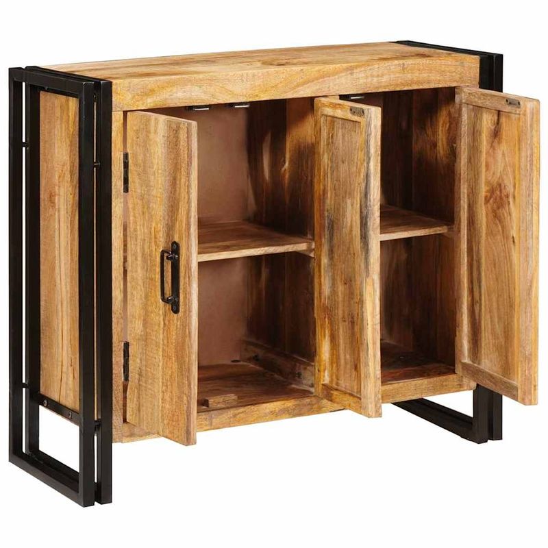 Casa si Gradina - Mobilier - Comode si corpuri - Comode - Bufet cu raft Altele cu depozitare cu usa Maro 80 x 33 x 70 cm Lemn masiv de mango - Infinity.ro