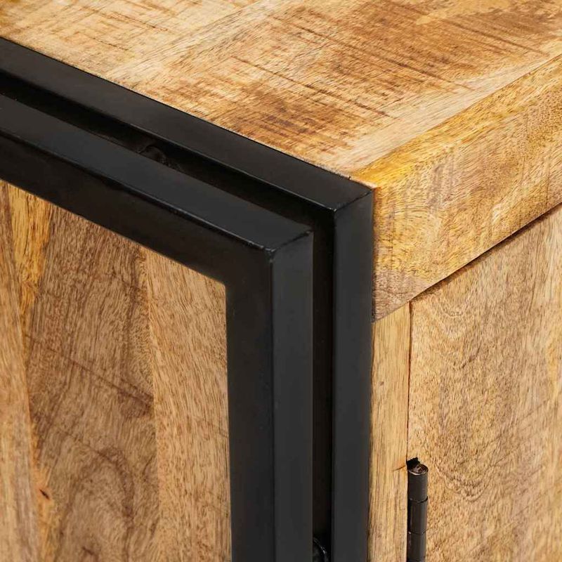 Casa si Gradina - Mobilier - Comode si corpuri - Comode - Bufet cu raft Altele cu depozitare cu usa Maro 80 x 33 x 70 cm Lemn masiv de mango - Infinity.ro