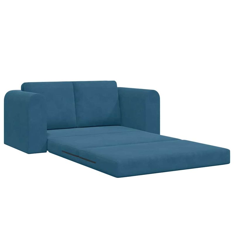 Casa si Gradina - Mobilier - Canapele si coltare - Canapele - Canapea Pat 2 in 1 Albastra 148x71x83 cm Catifea - Infinity.ro