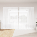 Casa si Gradina - Textile si covoare - Perdele si draperii - Perdele - Cortina din Dantela cu perdele Floral Alb 300 x 200 cm Poliester - Infinity.ro