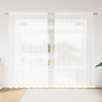 Casa si Gradina - Textile si covoare - Perdele si draperii - Perdele - Cortina din Dantela cu perdele Floral Alb 200 x 245 cm Poliester - Infinity.ro