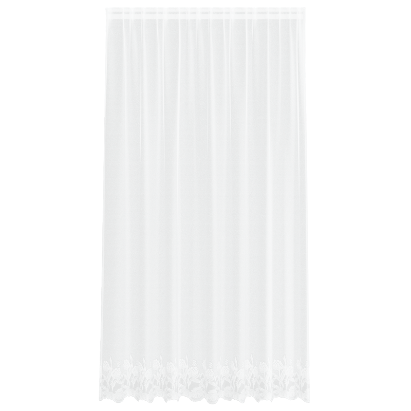 Casa si Gradina - Textile si covoare - Perdele si draperii - Perdele - Cortina din Dantela cu perdele Floral Alb 200 x 245 cm Poliester - Infinity.ro