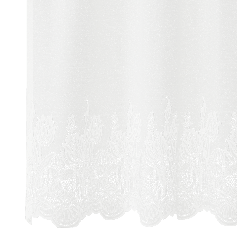 Casa si Gradina - Textile si covoare - Perdele si draperii - Perdele - Cortina din Dantela cu perdele Floral Alb 200 x 245 cm Poliester - Infinity.ro