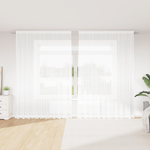 Casa si Gradina - Textile si covoare - Perdele si draperii - Perdele - Cortina din Dantela cu perdele Floral Alb 300 x 260 cm Poliester - Infinity.ro